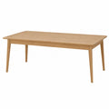 Rectangular Solid Oak Dining Table Natural Wood Finish