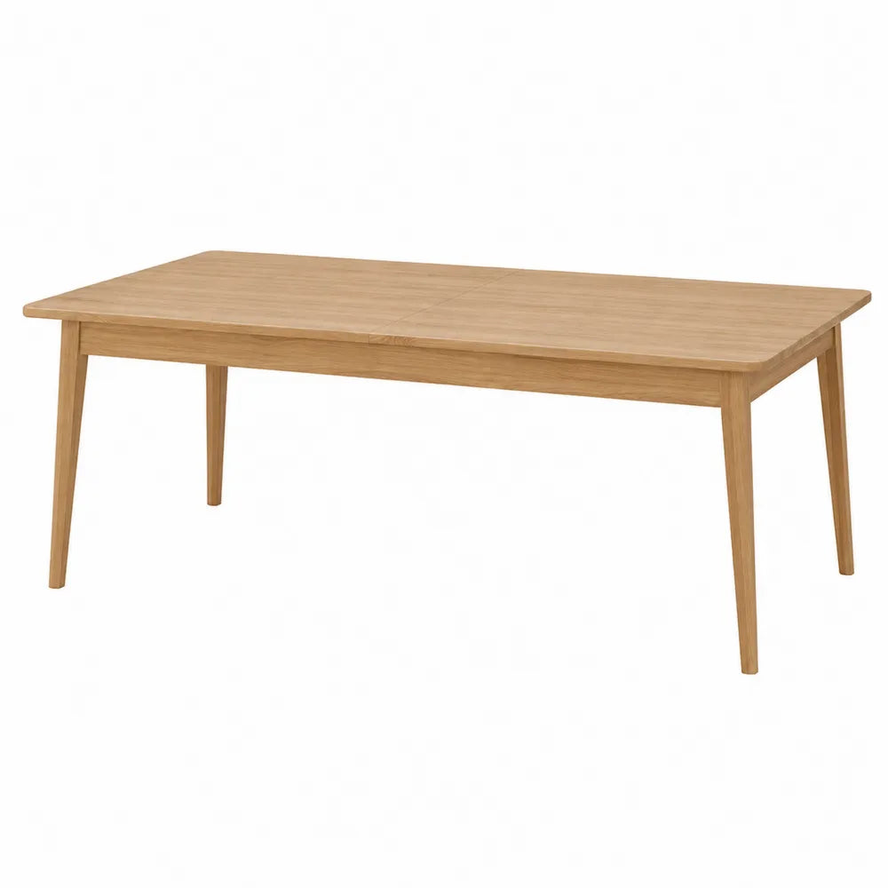 Rectangular Solid Oak Dining Table Natural Wood Finish