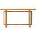 Rectangular Solid Oak Console Table