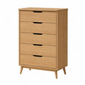Oak Wood 5-Drawer Chest