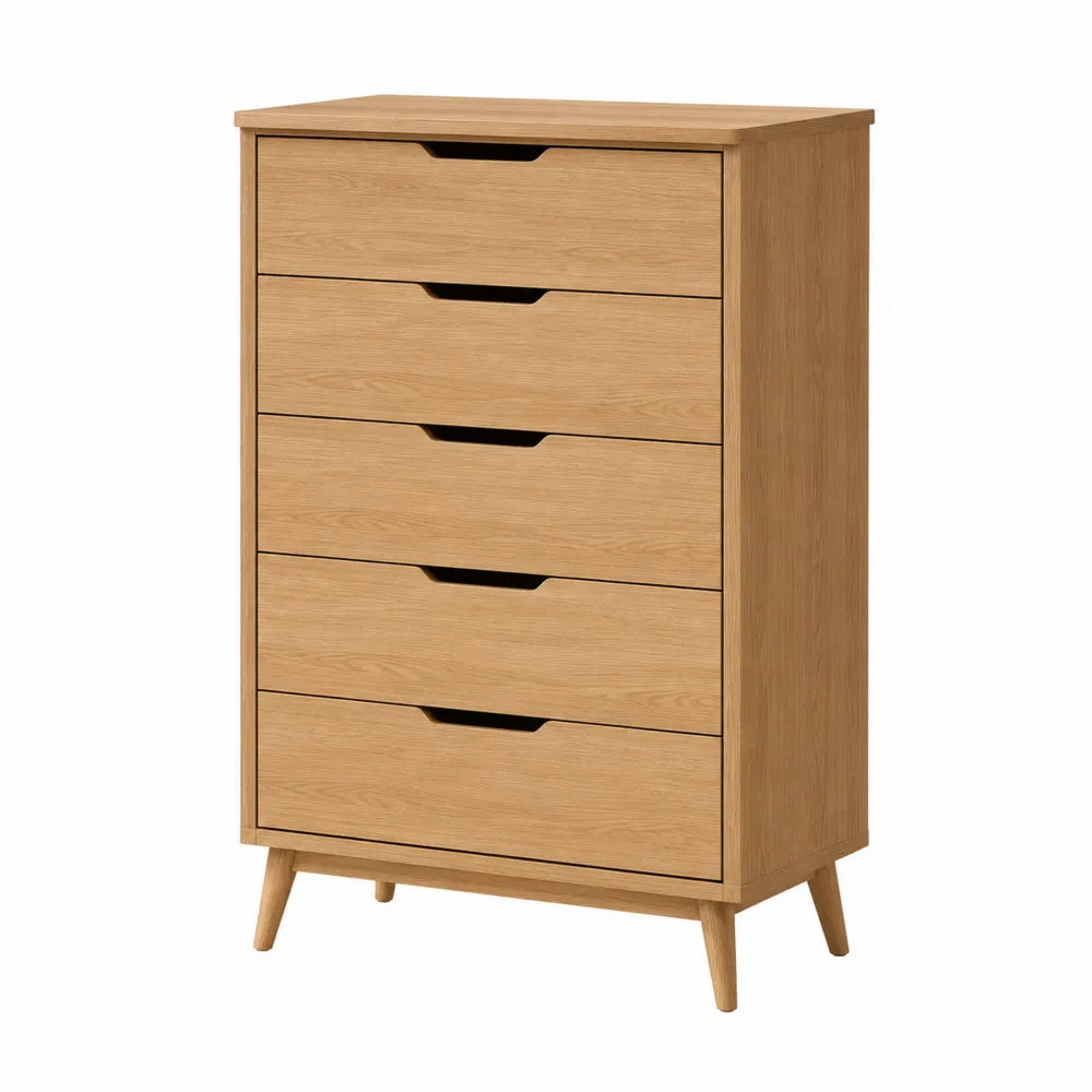 Oak Wood 5-Drawer Chest