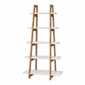 Ladder Bookshelf MDF and Oak 5 Shelves