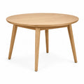 Round Solid Oak Dining Table 120cm