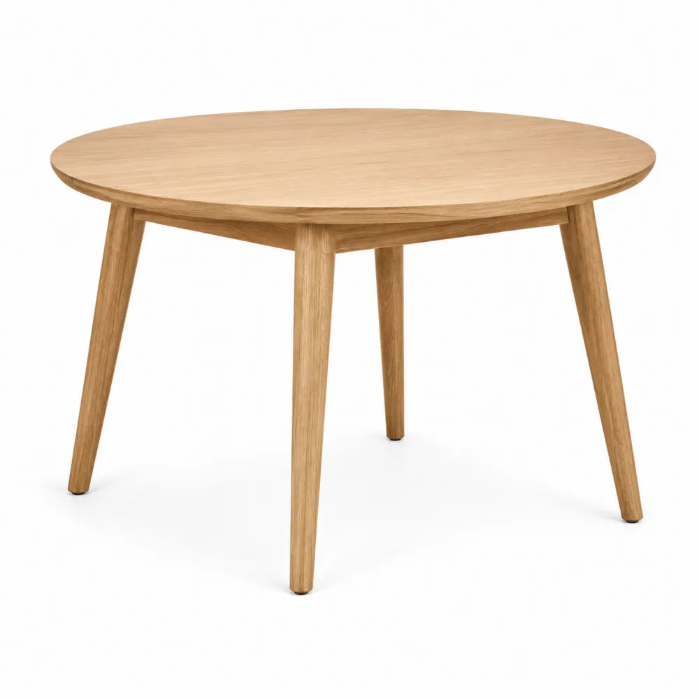 Round Solid Oak Dining Table 120cm