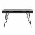 Rectangular Metal and MDF Desk Black 120x60x75 cm