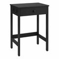 Black Wood Desk with Drawer and Hooks 80cm x 50cm x 40cm