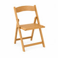 Wooden Folding Dining Chair Solid Oak 80cm Height