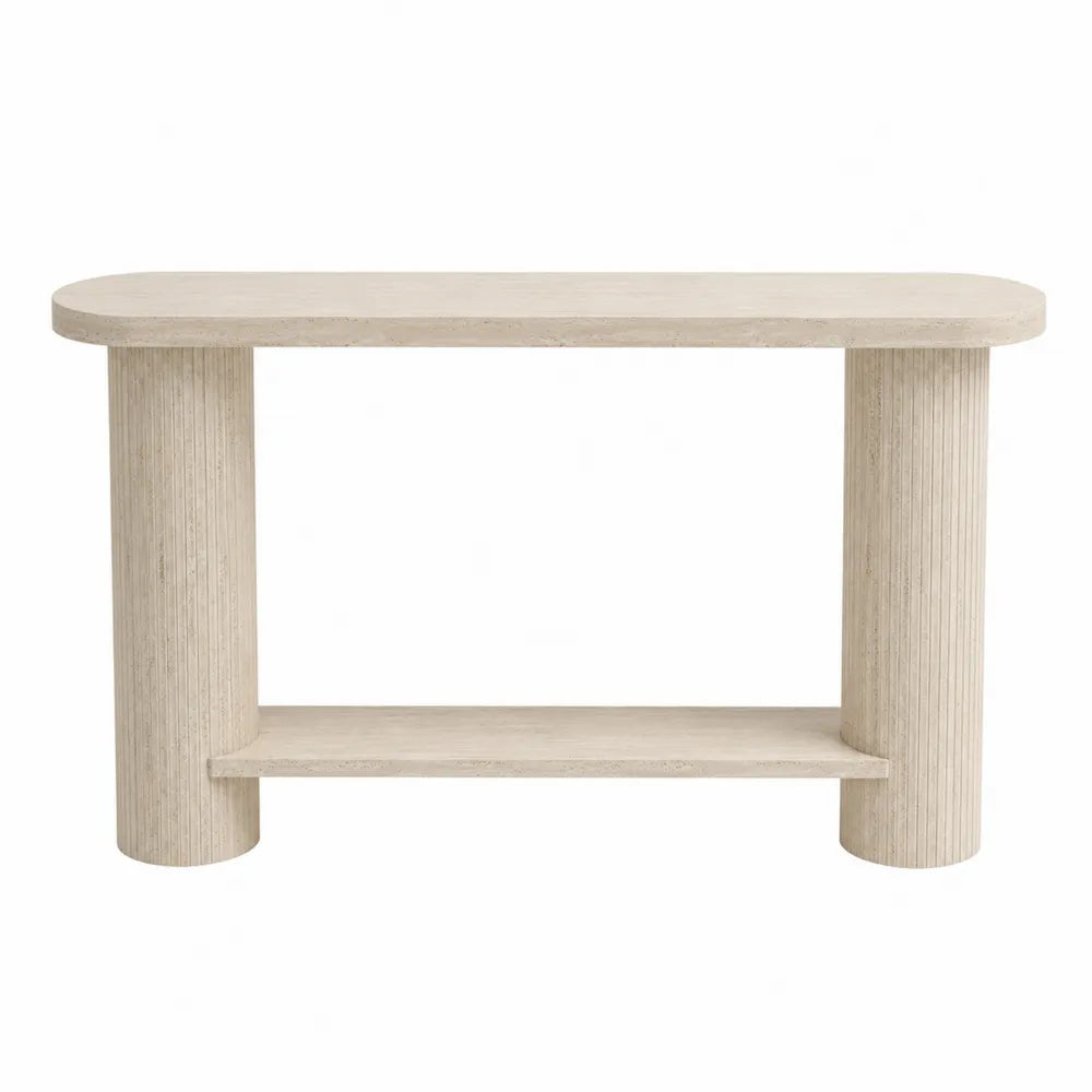 Travertine Console Table Stone 120cm