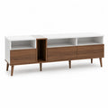 Modern MDF TV Stand with Walnut and White Finish 180cm